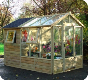 Timber Metropolitan Tanalised Combi  Greenhouses